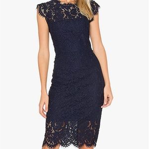 Merokeety Lace cocktail Dress/ Navy blue